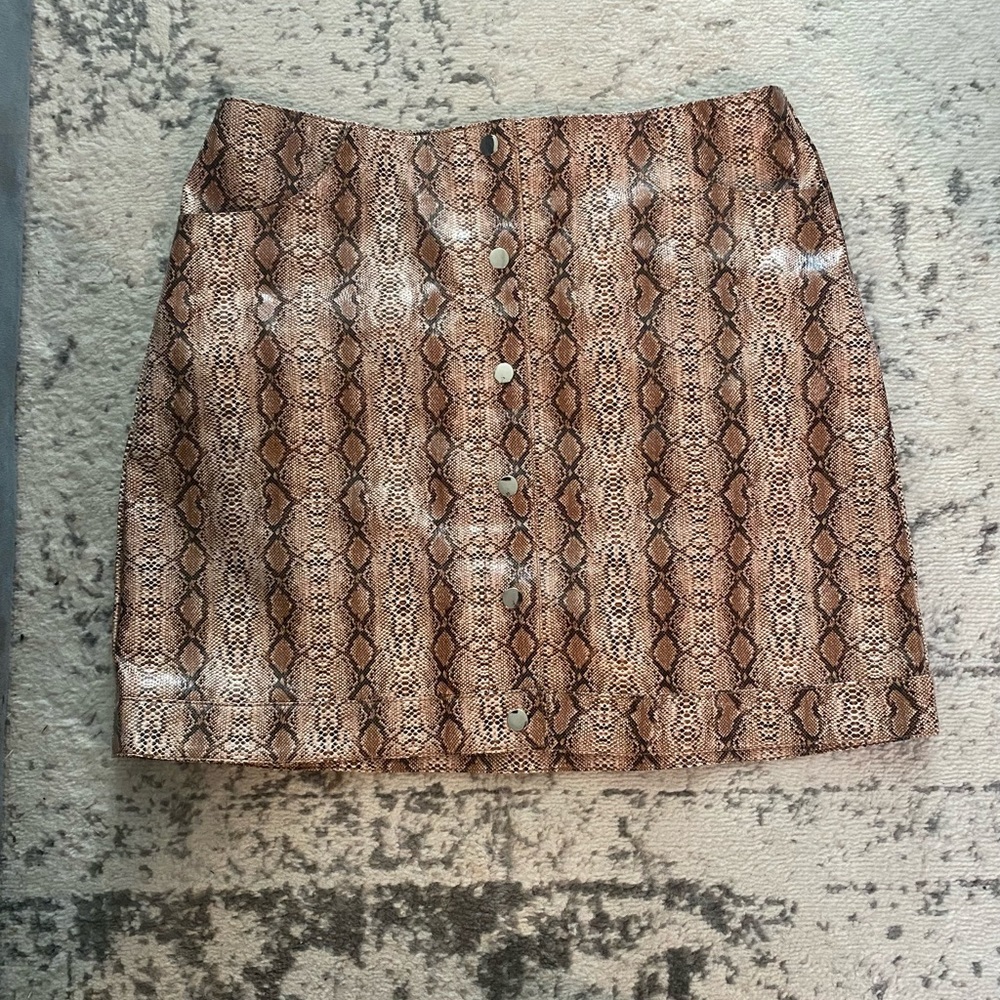 Topshop Tall snakeskin skirt